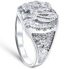 Pompeii3 Mens Diamond American Eagle Ring 10K White Gold - 3 of 4