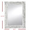 Rectangle Distressed Wood Frame Wall Mirror - Foreside Home & Garden - image 4 of 4