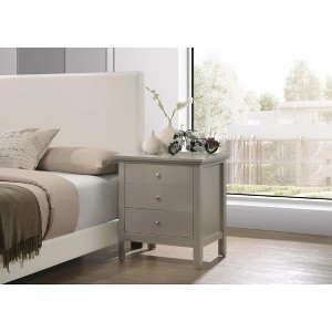 NicBex 24 Inch Nightstand with 3 Drawers,End Table,Wood Side Table with Round Knob Handles for Bedroom,Living Room - 1 of 4