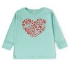 SmileyWorld Christmas Outline Heart - Toddler Long Sleeve Graphic Tee - 2 of 4