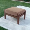 Courtyard Casual Buena Vista II ottoman Stained Eucalyptus Wood KD  Sunbrella Fabric - 2 of 4