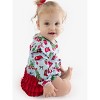 RuffleButts Baby Toddler Girls Long Sleeve Flutter Bubble Romper - 4 of 4