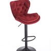 DSVIMOY Counter and Bar Stool Set of 2 Swivel Height Adjustable Velvet Bar Stools with Powder Footrest for Dining, Red, 23.98"*17.98"*18.98" - 2 of 4