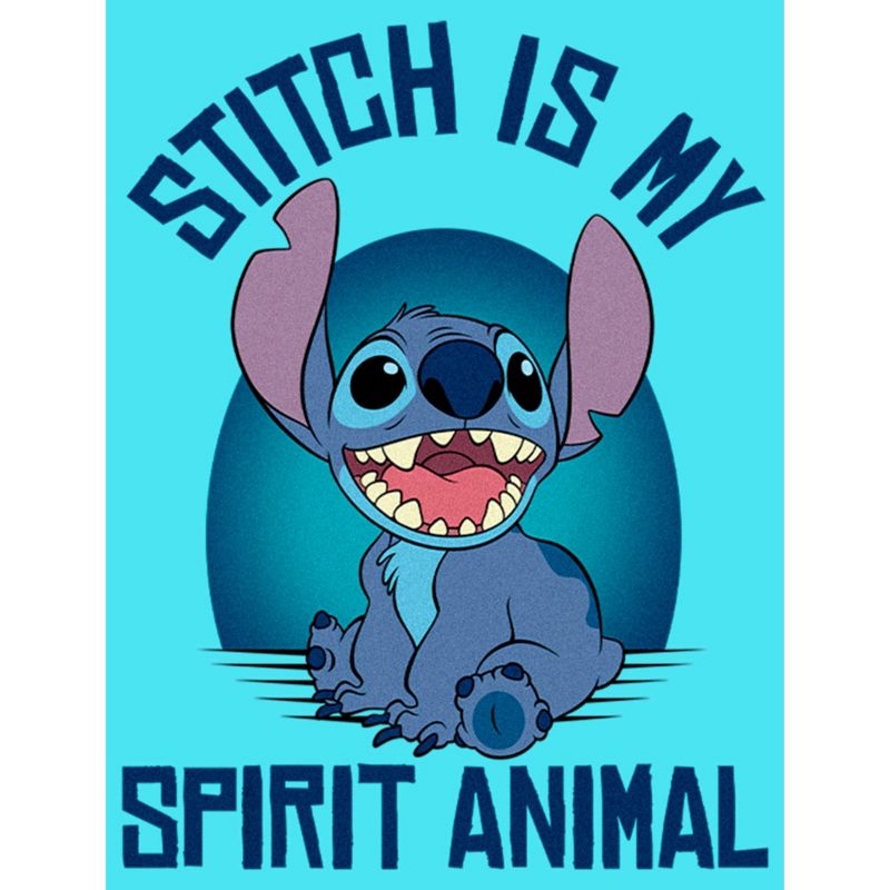 Girl's Lilo & Stitch Stitch is my Spirit Animal Crop T-Shirt, 2 of 4