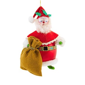 Italian Ornaments 6.5 Inch North Pole Merry Man Santa Christmas Italy Tree Ornaments - 1 of 3