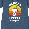 - Peanuts - Daddy Little Camper Graphic Short Sleeve Fleece Dress - 2 of 4