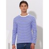 Lars Amadeus Men's Casual Striped Crew Neck Long Sleeve Pullover T-Shirt - 2 of 4
