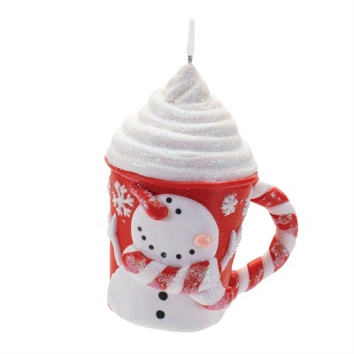 Peppermint Snowman Mug Ornament (Set of 12)