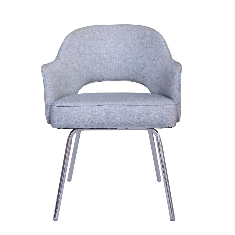 Guest Chair Gray Linen - Boss Office Products, 3 of 8