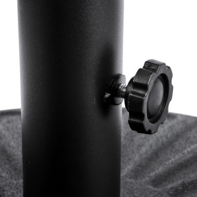 Black Adjustable Round Plastic Umbrella Base Stand