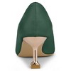 Allegra K Women's Pointed Toe Low Kitten Heel Dress Pumps - 3 of 4