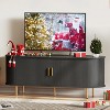TIRAMISUBEST 55"TV Stand with Power Outlet for TVs up to 60 Inch,Entertainment Center with Storage,Adjustable Shelves & Sliding Doors - 4 of 4