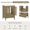 NicBex Bathroom Vanity with/without Ceramic Sink,1 Door&1 Drawer,Solid Wood Frame Bathroom Storage Cabinet,No Faucet Included.Natural - 3 of 4