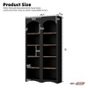 NicBex 2-Piece 72"H Vintage Bookcase Set with Adjustable Shelves, Free Standing 5 Tier Wood Grain Bookshelves, Farmhouse Two-Tone Storage Cabinet - 2 of 4