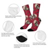 Skull Flowers Women Printed Crew Socks Funny Funky Socks Soft Polyester Novelty Gifts for Artists Men - 4 of 4