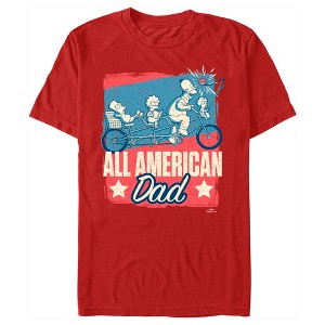 Men's The Simpsons All American Dad T-Shirt - 1 of 4