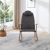 OUTSUPPLY Accent Chairs with Adjustable Headrest Pillow, Modern Rocking Chairs, Comfy Side Chair for Nursery, Bedroom, Living Room - 2 of 4