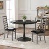 FONTOI 2 PCS Metal Dining Chair, High Back Armless Dining Chairs for Kitchen Bedroom Living Room, Gray, 18.5"*42.13"*15.6" - 4 of 4