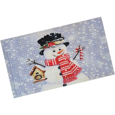 Christmas Decorative Doormat Let It Snow Winter Snowflake Non Slip Indoor  Outdoor Bathroom Entrance Mats Rugs Carpet