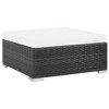 vidaXL 7 Piece Patio Lounge Set - Black Poly Rattan Garden Furniture - Includes Corner Sofas, Ottoman, Coffee Table & Soft Cushions for Outdoor Use - 4 of 4