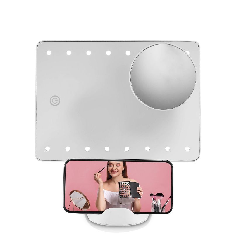 Conair LED Hollywood Lighted Social Media Makeup Mirror - White, 4 of 17