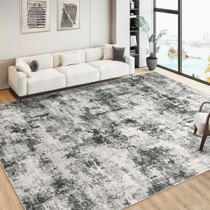 Modern Abstract Area Rugs Washable , Soft Large Bedroom Rug - 1 of 4