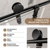 COWLOWN Frameless Sliding Shower Door, Adjustable Shower Screen with 8mm Tempered Glass - 3 of 4