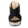 Allegra K Women's Open Toe Crisscross Straps Platform Slide Wedge Sandals - 3 of 4