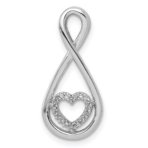 Black Bow Jewelry Diamond Infinite Heart Pendant in Sterling Silver - 1 of 4