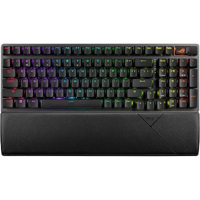 ASUS ROG Strix Scope II 96 Wireless Gaming Keyboard, Dampening Foam & Switch-Dampening Pads, Hot-Swappable Pre-lubed ROG NX Snow Switches, RGB-Black