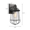Chloe Lighting Lucas Industrial-Style 1 Light Textured Black Outdoor/indoor Wall Sconce 12" Tall - 3 of 3