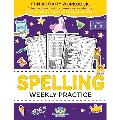 Spelling Weekly Practice for 1st 2nd Grade - (Elementary Books for Kids) by  Scholastic Panda Education (Paperback)
