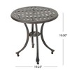 Outdoor Bronze Traditional Elegant Side Table - 4 of 4