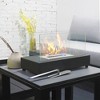 Angel Sar Tabletop Rectangle Fire Pit, Portable Smokeless Bio Ethanol Fireplace with Wind Glass, Realistic Flame for Indoor Outdoor Decor - 2 of 4