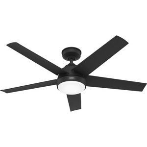 Hunter Fan 52" Skyflow Weather Max Indoor/Outdoor Ceiling Fan with LED Light Kit and Wall Control Matte Black - 1 of 4