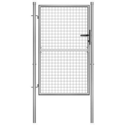 vidaXL Garden Gate Galvanized Steel 41.3"x68.9" Silver