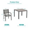Sonkuki 5 Pieces Dining Table Set Outdoor Steel and Textilene Furniture Set, HIPS Material Tabletop - 3 of 4