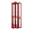 FURNIinspire Utility Storage Cabinets, Glass Corner Display Cabinet with Adjustable Glass Shelves for Living room Bedroom, Cherry, - 4 of 4