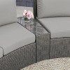 Martha Stewart Bedford Indoor-Outdoor Tapered Patio Side Table with Inset Tempered Glass Top in Rattan Wicker - 2 of 4