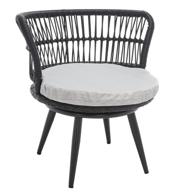 Breezy Charm Black & Grey 3-Piece Outdoor Lounge Set