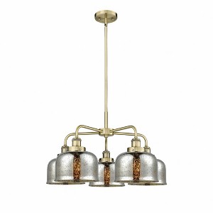Bell - 5 Light Stem Hung Chandelier In Art Deco Style-14.75 Inches Tall and 26 Inches Wide - 1 of 1