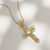 Ross-Simons Mother-Of-Pearl Filigree Cross Pendant Necklace in 18kt Gold Over Sterling Size - 4 of 4