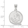 Black Bow Jewelry 10k White Gold Florida State Seminoles NCAA Large Pendant - 2 of 3