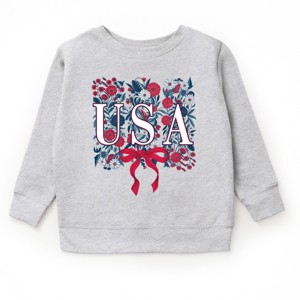 The Juniper Shop USA Floral Coquette Youth Sweatshirt - 1 of 4