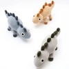 TopComfy Baby and Toddler Learning Toys Knitted Stuffed Dinosaur Soft Toy Thick Knitted Fabric 3d Head Limbs Cool Gift For Boys, Gray, 17"*6"*2" - 2 of 4