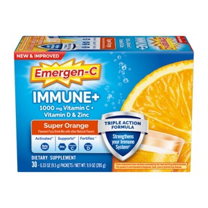 Emergen-C Immune+ Powder Drink Mix with Vitamin C - Super Orange - 1 of 4