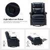 Favonius Genuine Leather Swivel Rocker Recliner with Nailhead Trim for Bedroom and Living Room, Set of 2 | ARTFUL LIVING DESIGN - 3 of 4