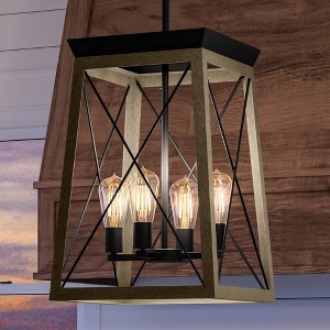 Urban Ambiance Luxury Industrial Chandelier 20.125''H x 15.5''W,  Olde Bronze Finish,  Berkeley Collection, UHP3906 - 1 of 4