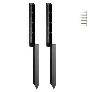 VEVOR Fence Post Anchor Repair Kit, 2 Pack Inner Diameter 2 x2 Inches Heavy Duty Steel Fence Post Support Stakes, Anchor Ground Spike - 1 of 4
