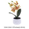 Unique Bargains Artificial Plants Plastic White Yellow 2.36"x2.36"x7.48" 1 Pc - 3 of 4